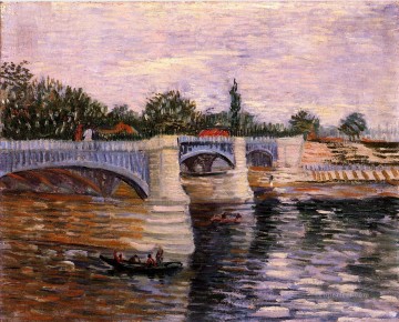 El Sena con el Pont de la Grande Jette Vincent van Gogh Pinturas al óleo